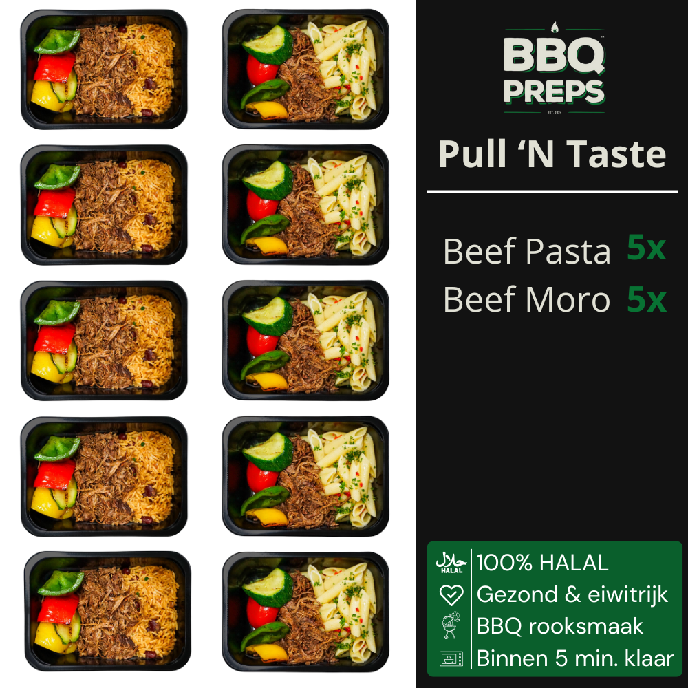 BBQ Meals | Beef Pasta & Beef Moro Rijst | 10 meals | 2 smaken