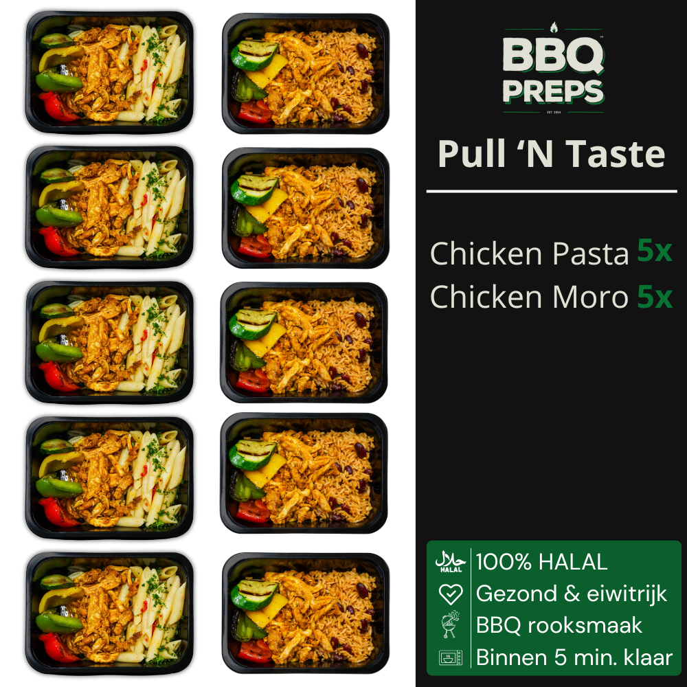 BBQ Meals | Chicken Pasta & Chicken Moro Rijst | 10 meals | 2 smaken