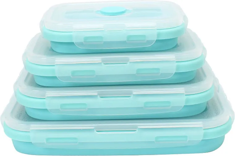 Opvouwbare siliconen meal prep bakjes